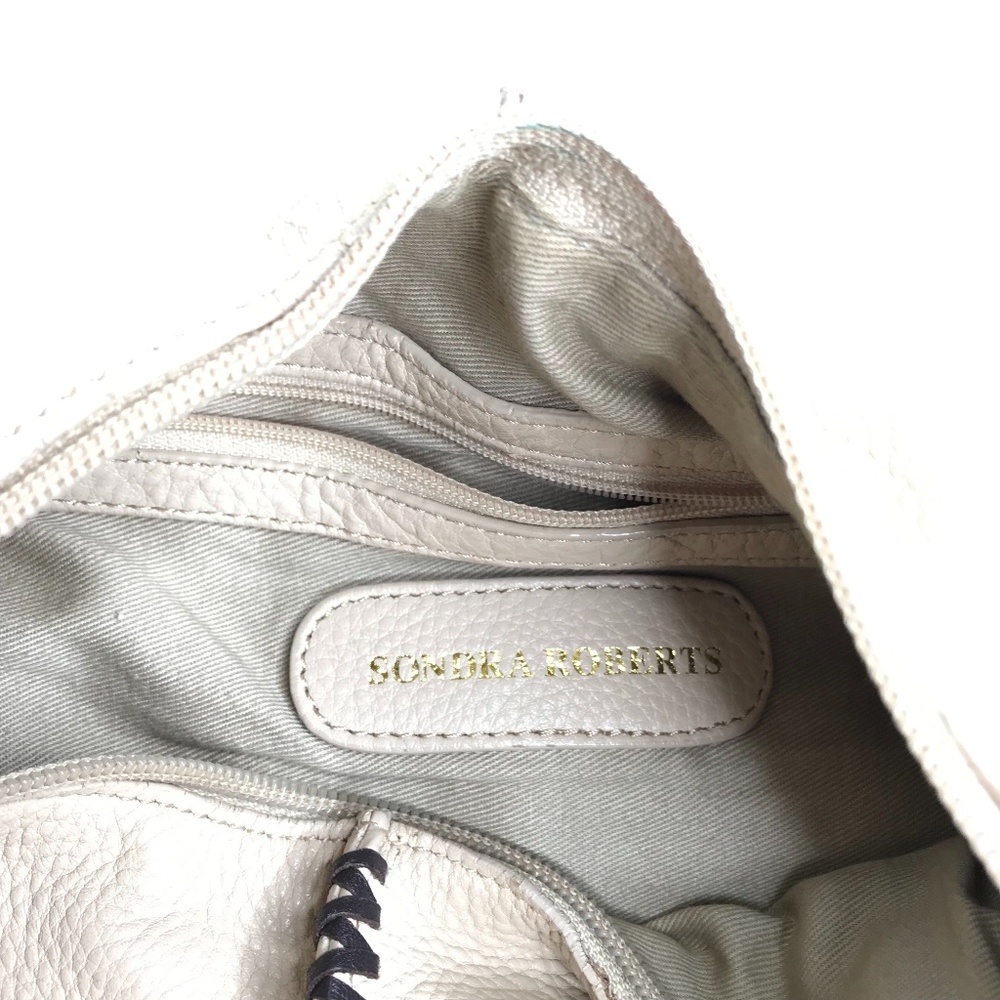 Sondra Roberts Purse Womens Ivory Stitching Casual - Picture 6 of 6